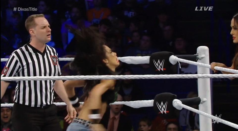 AJ Lee Brie Bella kiss